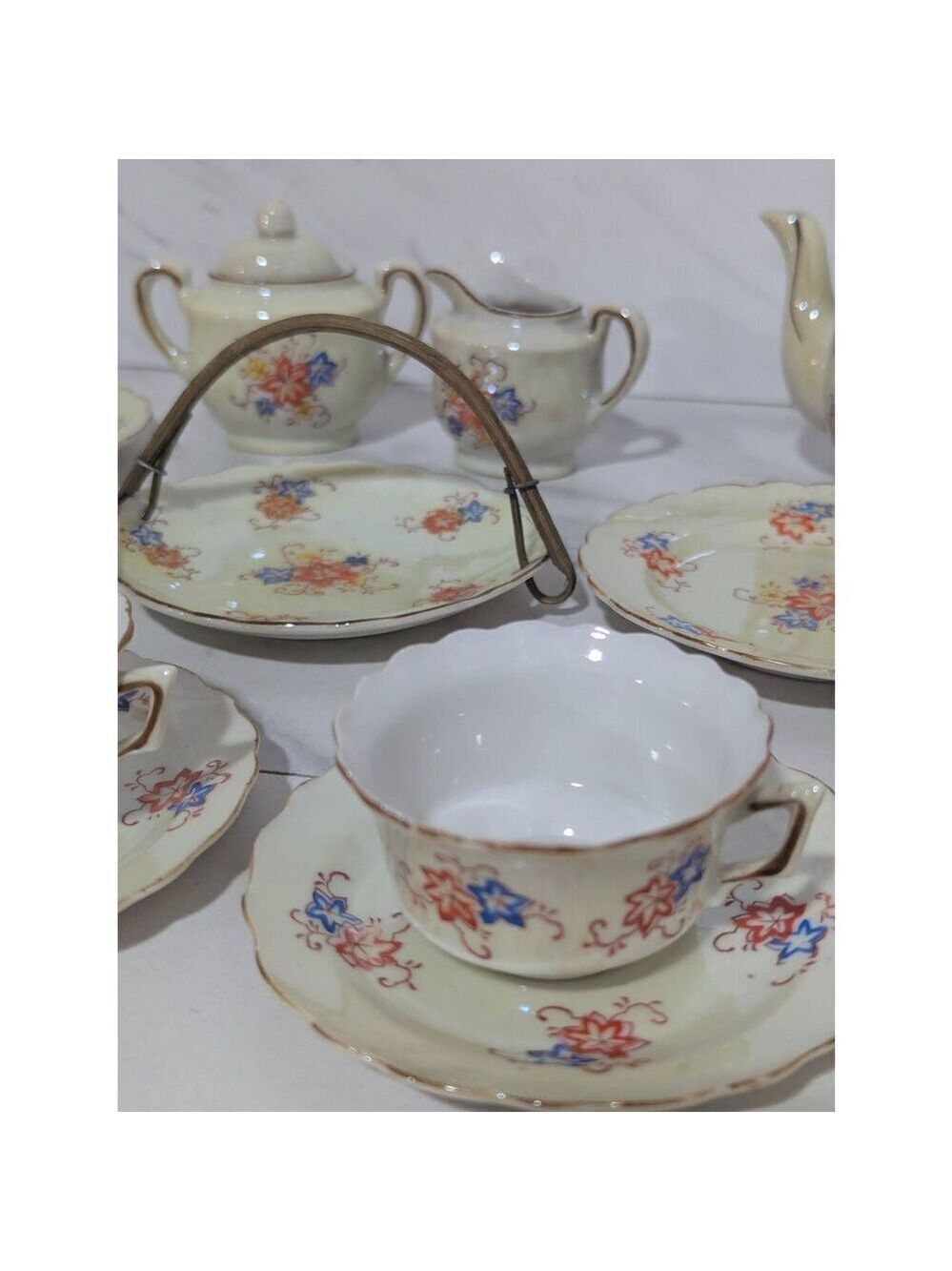 Made in Japan Vintage Child Porcelain Tea Set 16 Pc - Picture 9 of 9